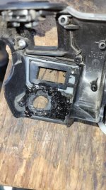 Inside of housing after drilling and smoothing perimeter around hole.jpg