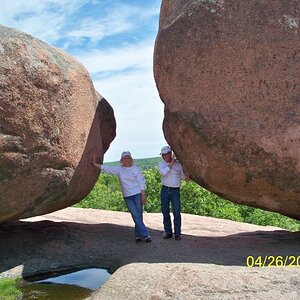 holding up rocks