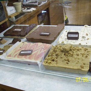 Fudge somewhere along the route after Gatlinburg. We stopped for ice cream and sat on the porch rockers.