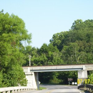 Along the road.