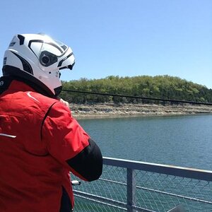 Butch on the ferry.