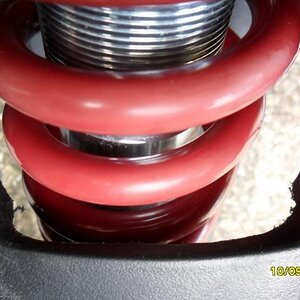 Picture showing how much of the A frame was removed to give room for the Elka shock