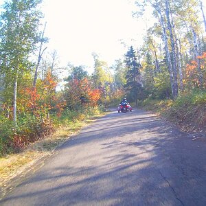 Riding up the hill to Palisade Head - Silver Bay, MN