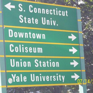 Road sign.