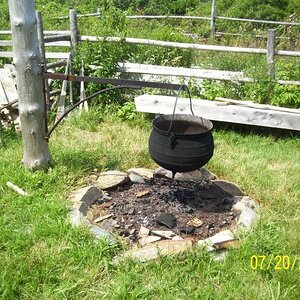 Pot used each day for boiling the potatoes that the pigs like to eat.