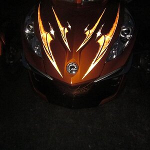 Reflective Sceptor Orange    on frunk on a 2014 RTS-SE6