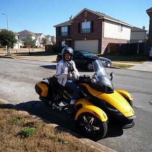 Di on her bike