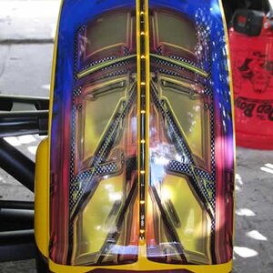 Rear view of fender