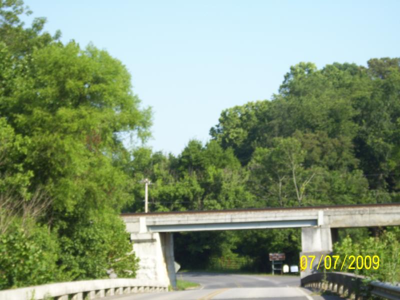 Along the road.