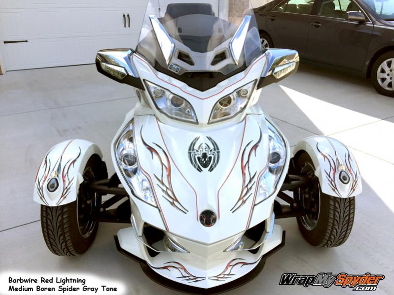 Barbwire Red lightning w Gray tone Boren Spider