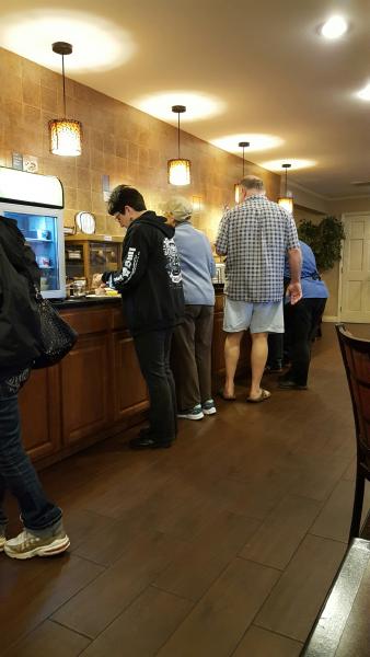 Breakfast at motel