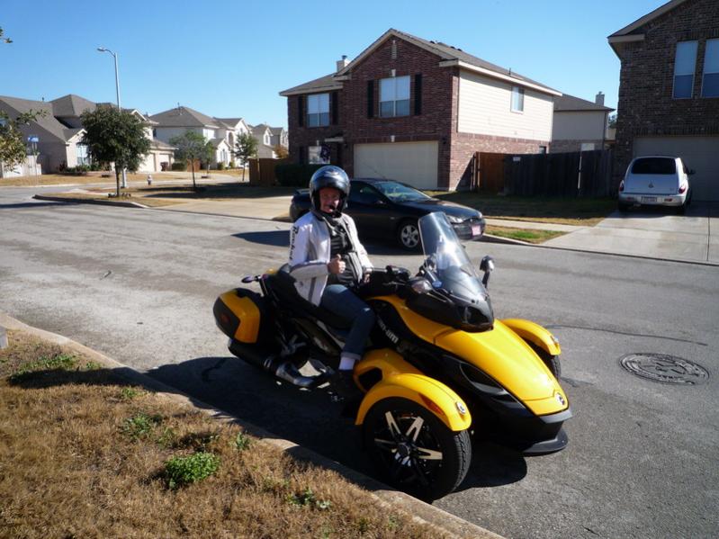 Di on her bike