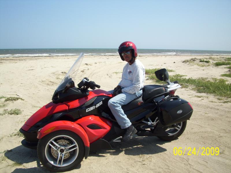 Dudley & Spyder on Crystal Beach on Bolivar Peninsula, TX