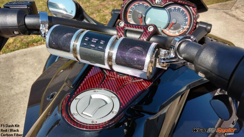 F3 Black Red Carbon Fiber dash