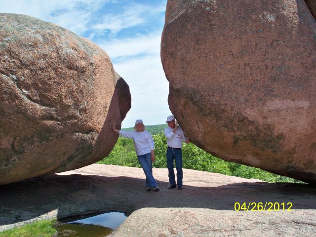 holding up rocks