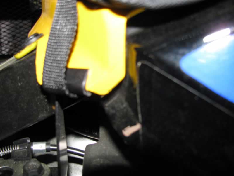 Hook up under seat