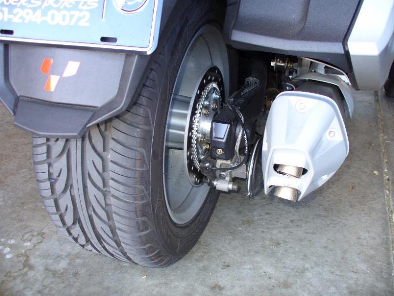 I just painted the muffler cap black - not shown here