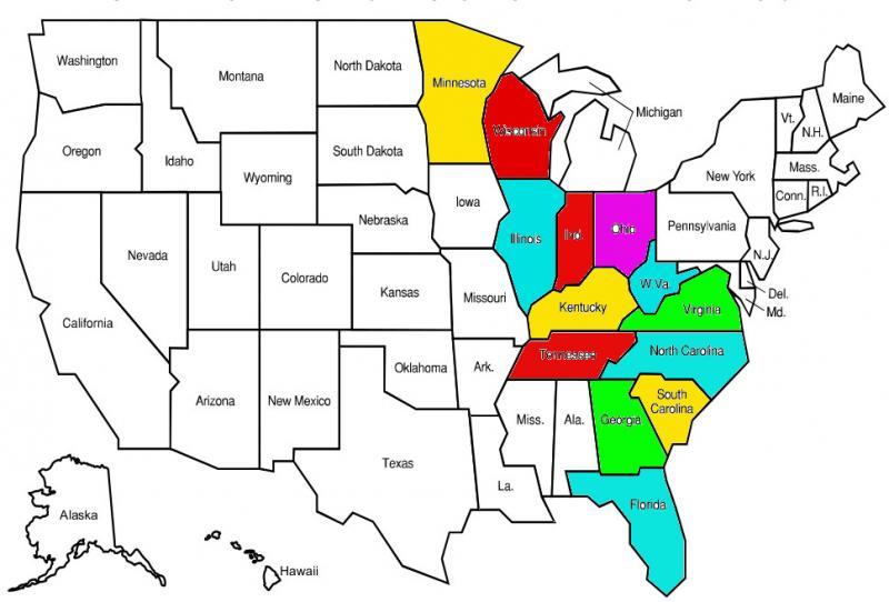 map of usa