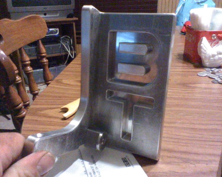 MY NEW LICENSE PLATE MY BUDDY MACHINED FOR ME WITH MY INITIALS IN BACK