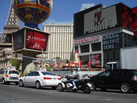 on strip