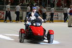 ON the ice at the hockey game!