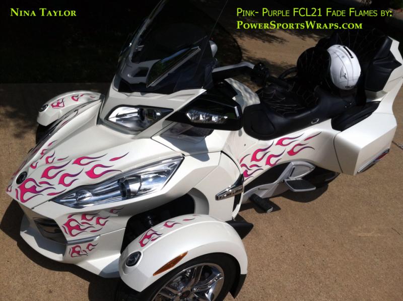 Pink-Purple fade FCL21 fade decal kit for Spyder RT.