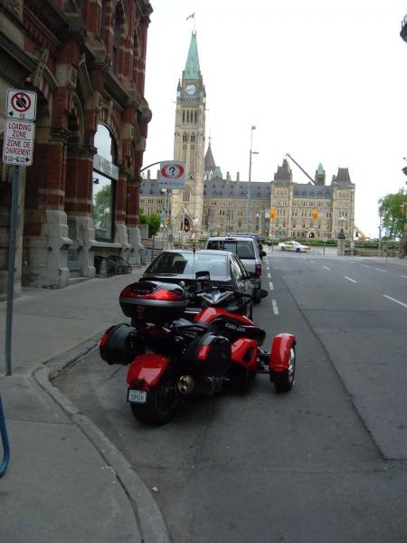 Red October with Canadian Parliament in the background Ottawa Spring 2009