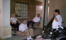 Relaxing in the parking lot at the EconoLodge in Lexington, KY. No chairs on the "porch" so we brought out the wheely chairs from our rooms.