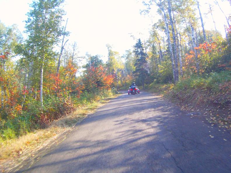 Riding up the hill to Palisade Head - Silver Bay, MN