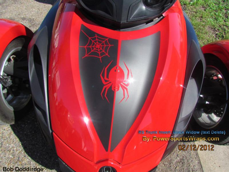 RS Trunk Insert kit-  Black widow design with no text. Produce in matte black & installed by Bob Doddirdge.