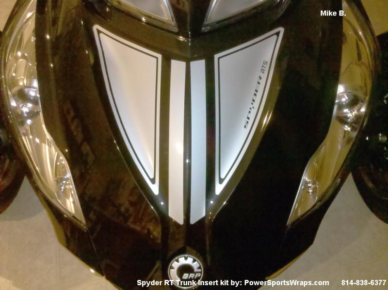 RT Trunk insert Silver Met - This is an inexpensive way to make your Spyder stand out from all the others.  We have more than 6 RT trunk inserts to ch