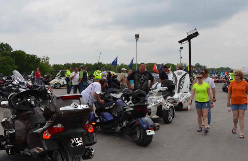 sat bikes in a line