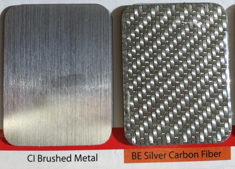 Silver Carbon fiber & Brushed Metal