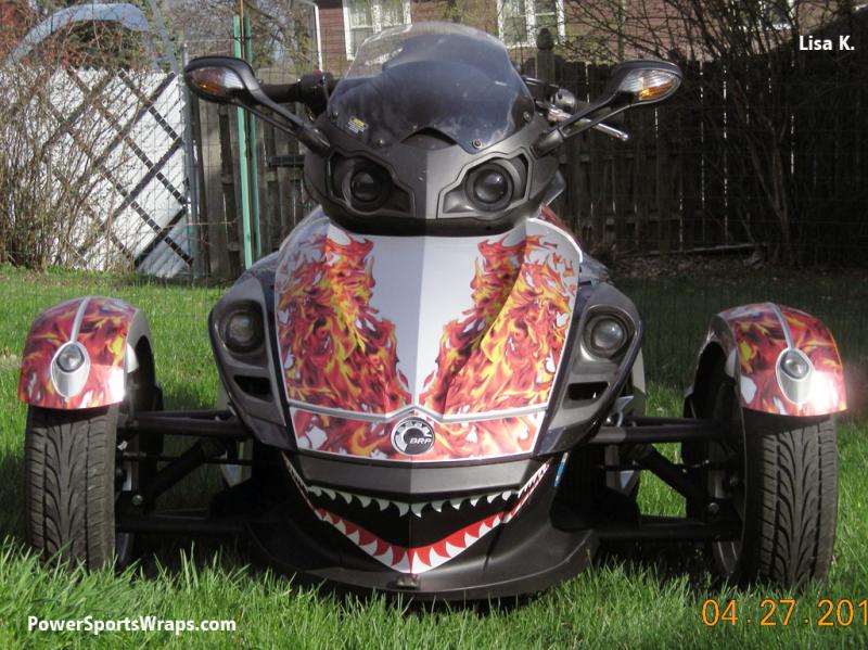 Spyder Teeth graphics kit. 
 ORDER: 814-838-6377 or order online Powersportswraps.com