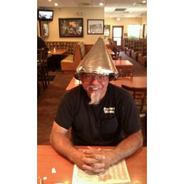 Steve with anothher new helmet.