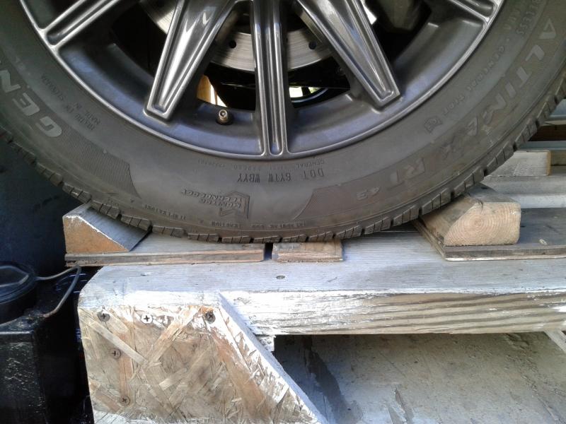 the front chock is permanently attached to the plank .... the rear is attached to a piece of plywood and that is screwed onto the plank because of the