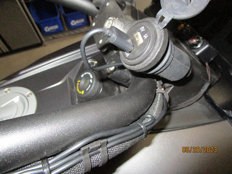 USB port with cable